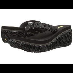 Volatile Wedge Flip Flops